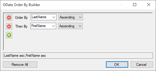 SSIS OData Source component - Order By Builder